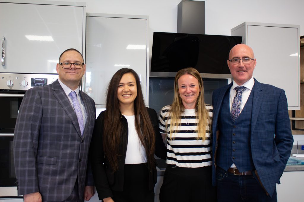 From left to right: Michael, Zoe, Lyndsey, and Ross of The Kitchen Depot Stirling