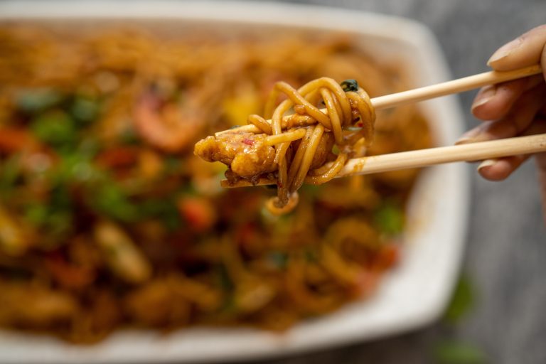 Chow Mein on chopsticks