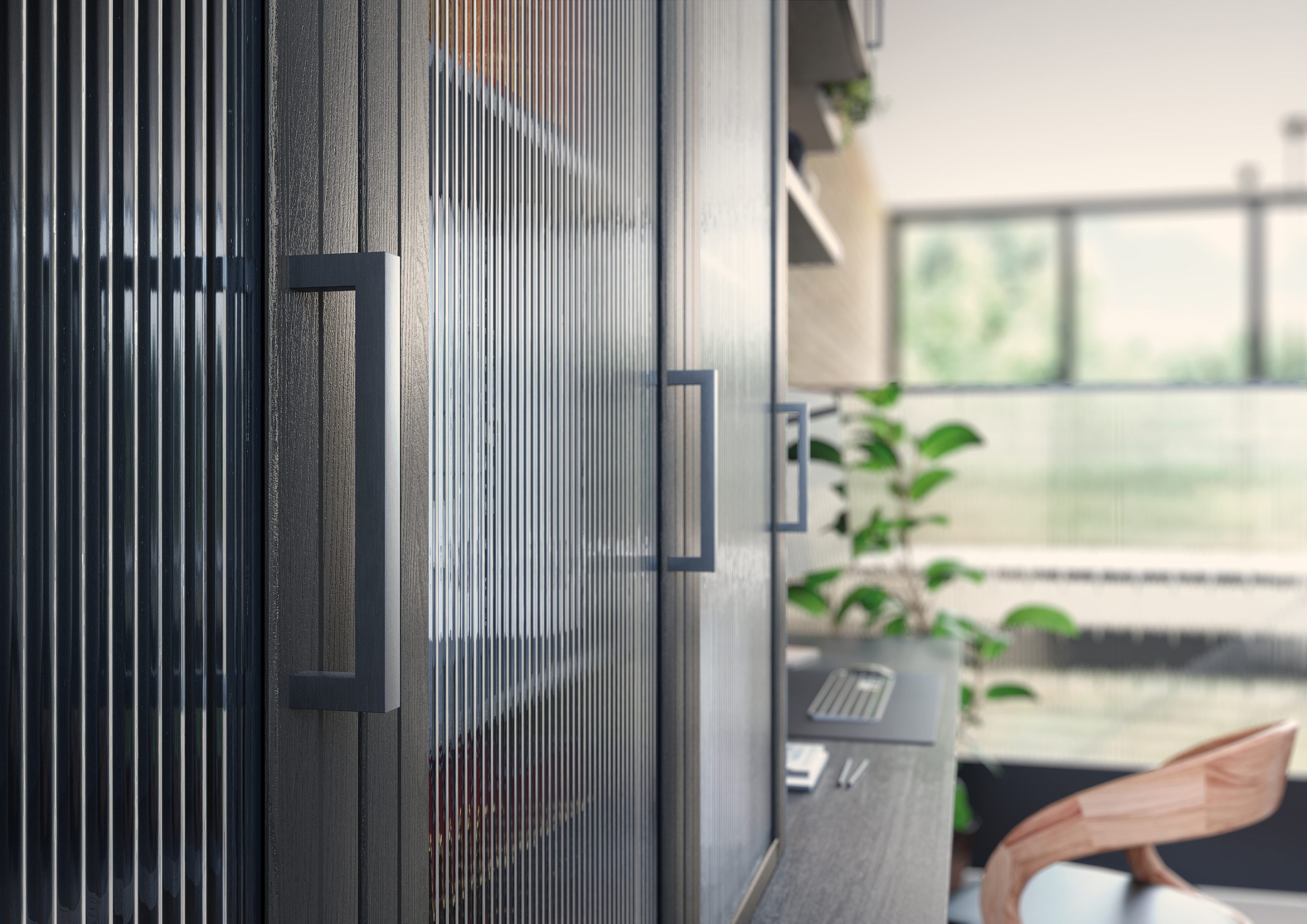 Aria Shaker Door Graphite_D-Handle Cameo