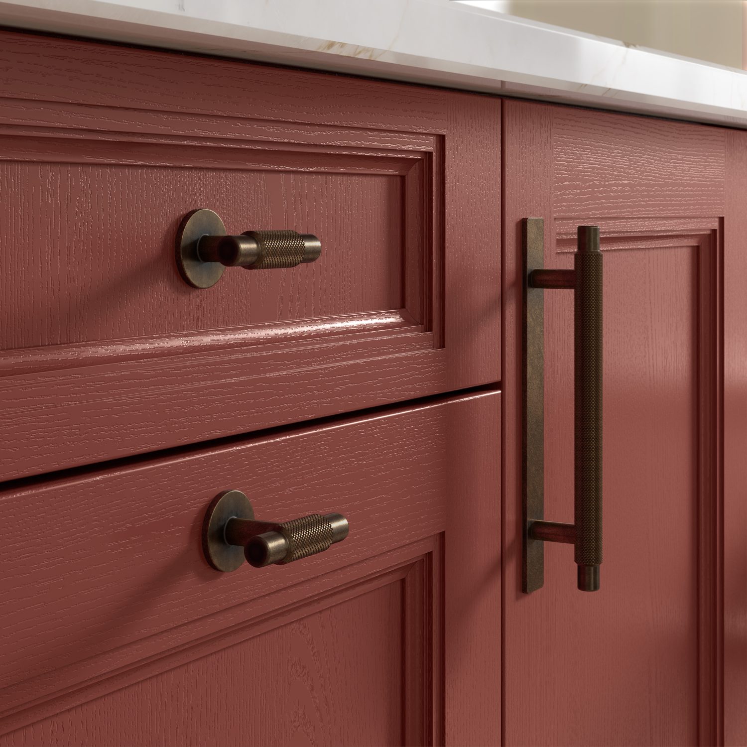 Lianna Shell and Antique Red Shaker Door 08